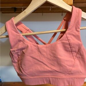 Women’s Pink Strappy Sports Bra - Lulu